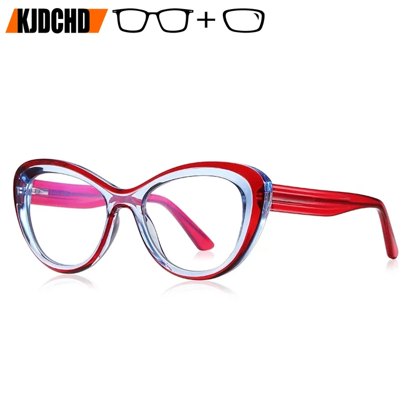 

KJDCHD Oval Optical Glasses With Prescription Anti Blue Rays/Photochromic/Shortsighted/Hyperopia Progressive Eyeglasses