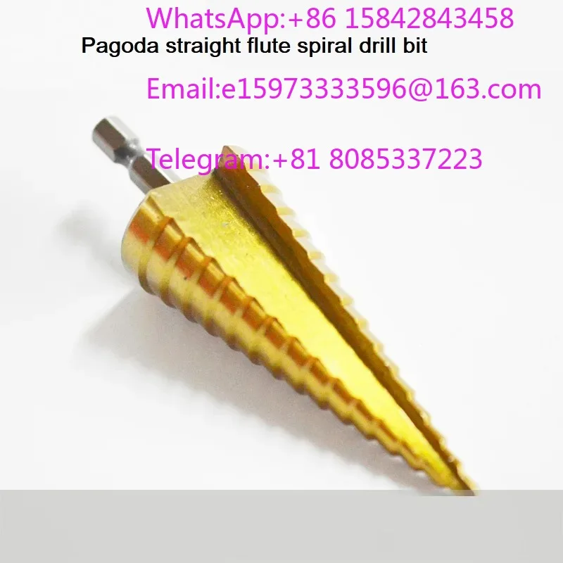 10 Piece Spiral Flute Step Drilling Bit for Stainless Steel Iron Aluminum Metal Sheet