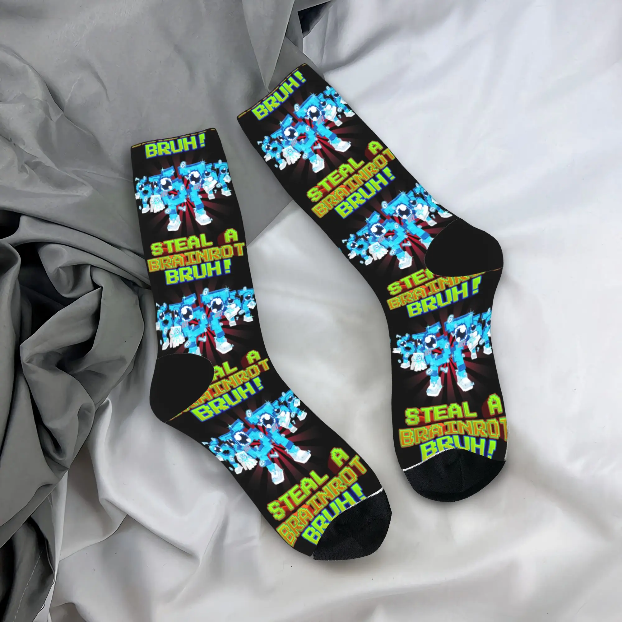 

Bruh Los 67 Six Seven 6-7 забавные носки Brainrot, зимние чулки, модные мужские дышащие носки для взрослых и мужчин, нескользящие носки для скалолазания