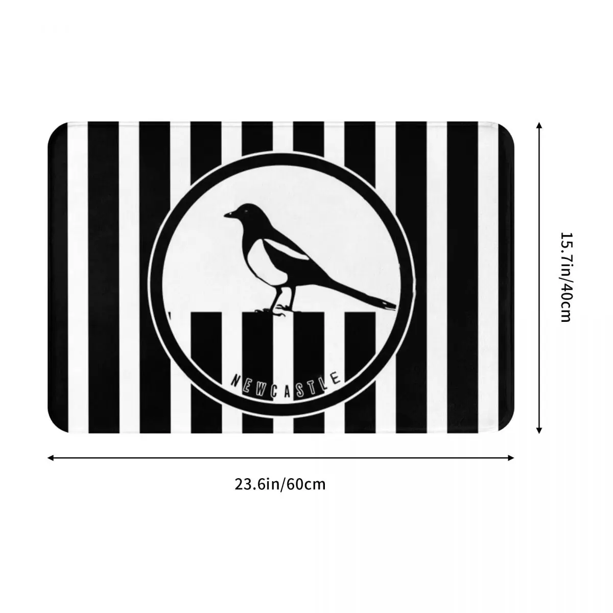 Newcastle - Magpies Non-slip Doormat Floor Mat Absorbent Mat Carpet Rug for Kitchen Entrance Home Bathroom Footpad Mats