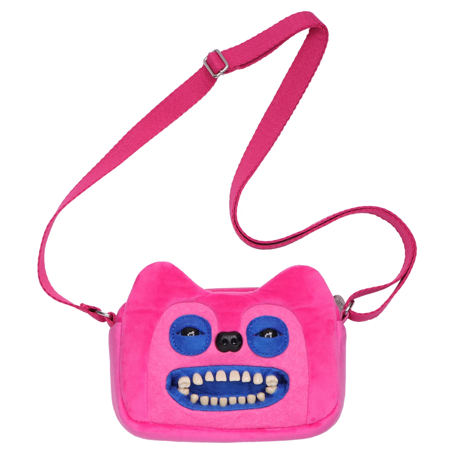 Original Fuggler Hässliche Zähne Monster Plüschtiere Schultertasche Fuggler Weitaugiger Seltsamer McStinkles Katze Plüsch Umhängetasche Geschenke