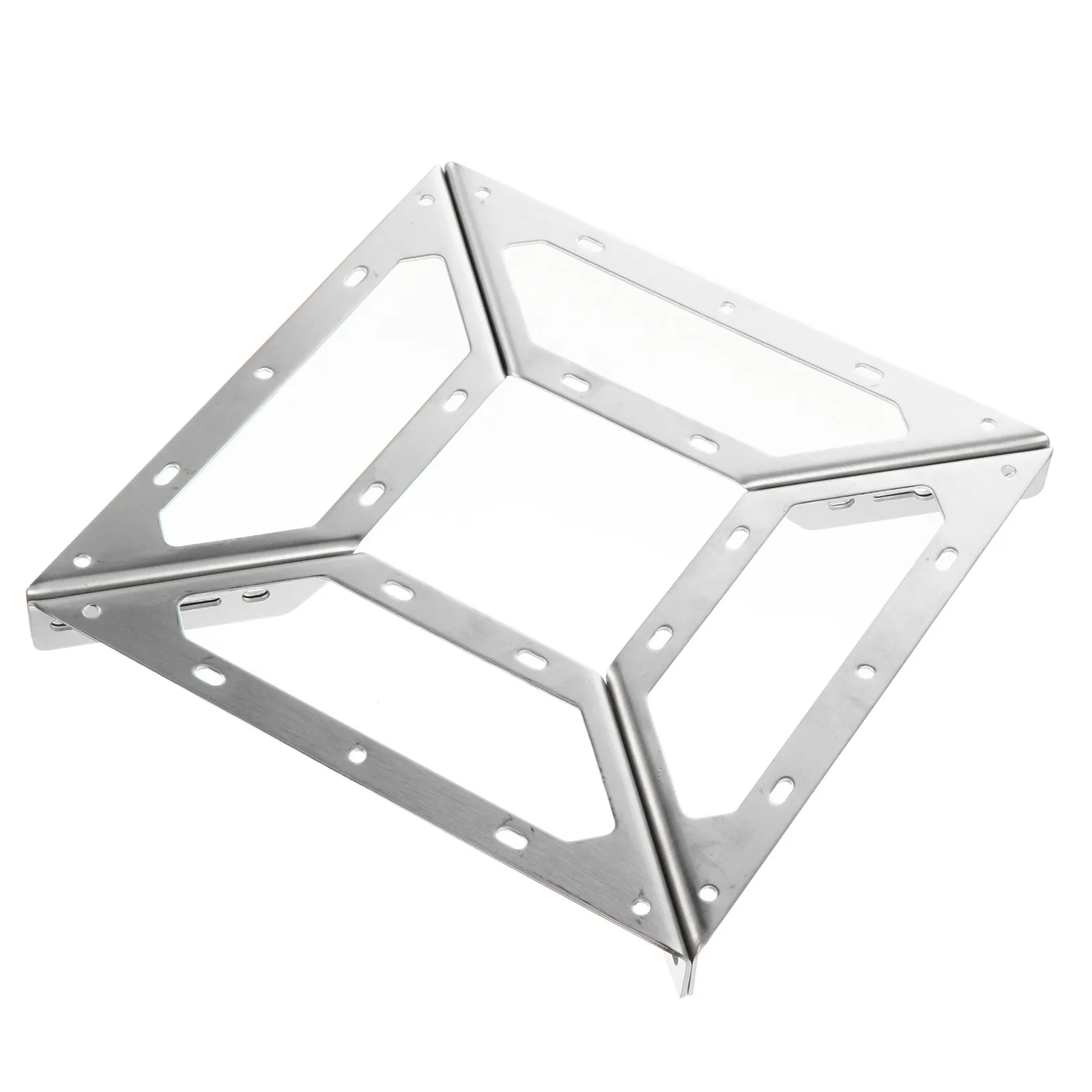 4Pcs Stainless Steel Universal Angle Brackets Corner Shelf Supports Heavy Duty Multi-Hole Polished for Kitchen Living Room