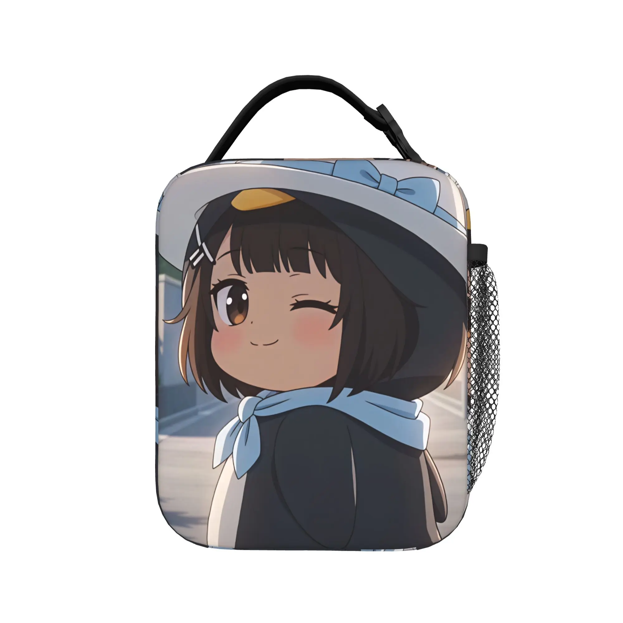 Gugu Gaga Penguin  Lunch Bag  Vintage Lunch Box Travel Portable Tote Food Bags For Girls Oxford Print Cooler Bag