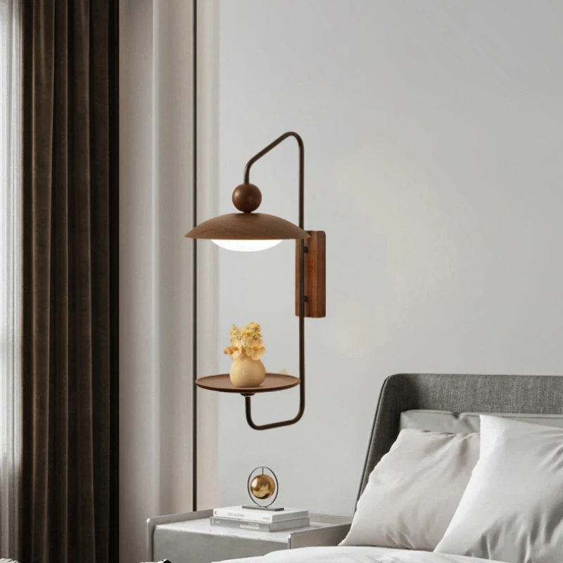 Modern Practical LED Wall Light Black Metal Living Room Bedroom Creative Sconce Art Deco Lamp