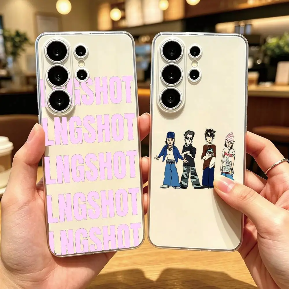 LNGSHOT Hip-hop  Phone Case Transparent Silicone Soft For Samsung S25,S24,S21,S22,S23,S30,Ultra,S20,Plus,Fe Gift