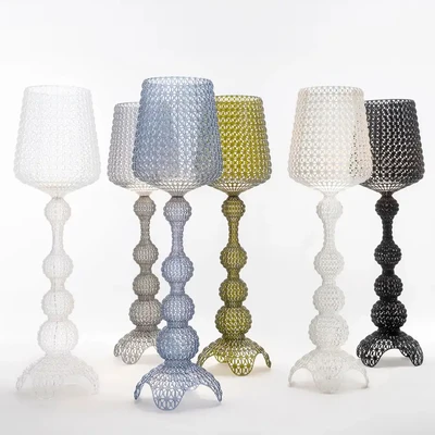 

Italian Modern Home & Hotel Bedroom & Living Room Hollow Mesh Cup Floor Lamp Green Blue Black White LED Light Source Iron Body