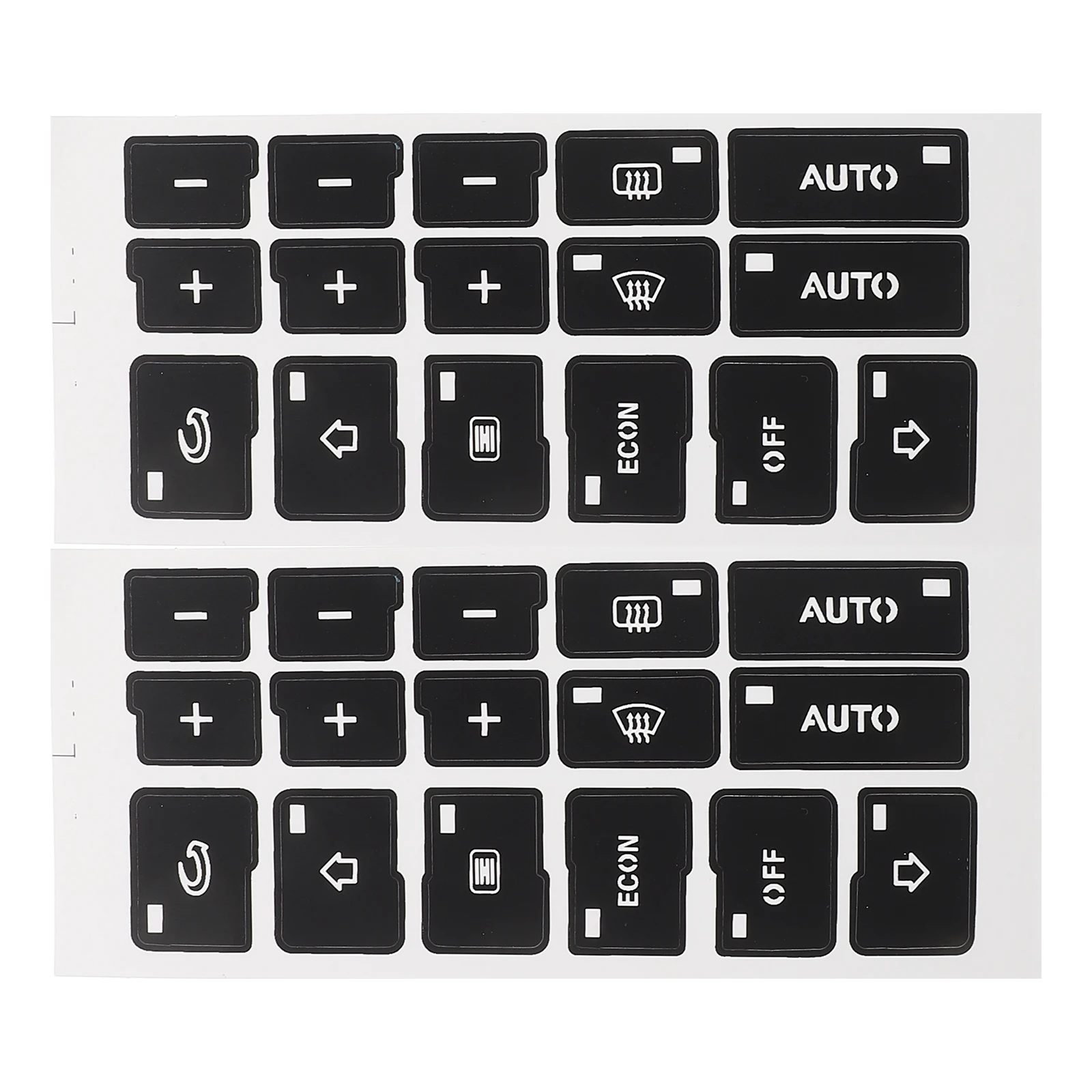 

2pcs Interior Stickers Durable Material Easy Installation Button Restoration Versatile Use Automotive Decals Car Center Console