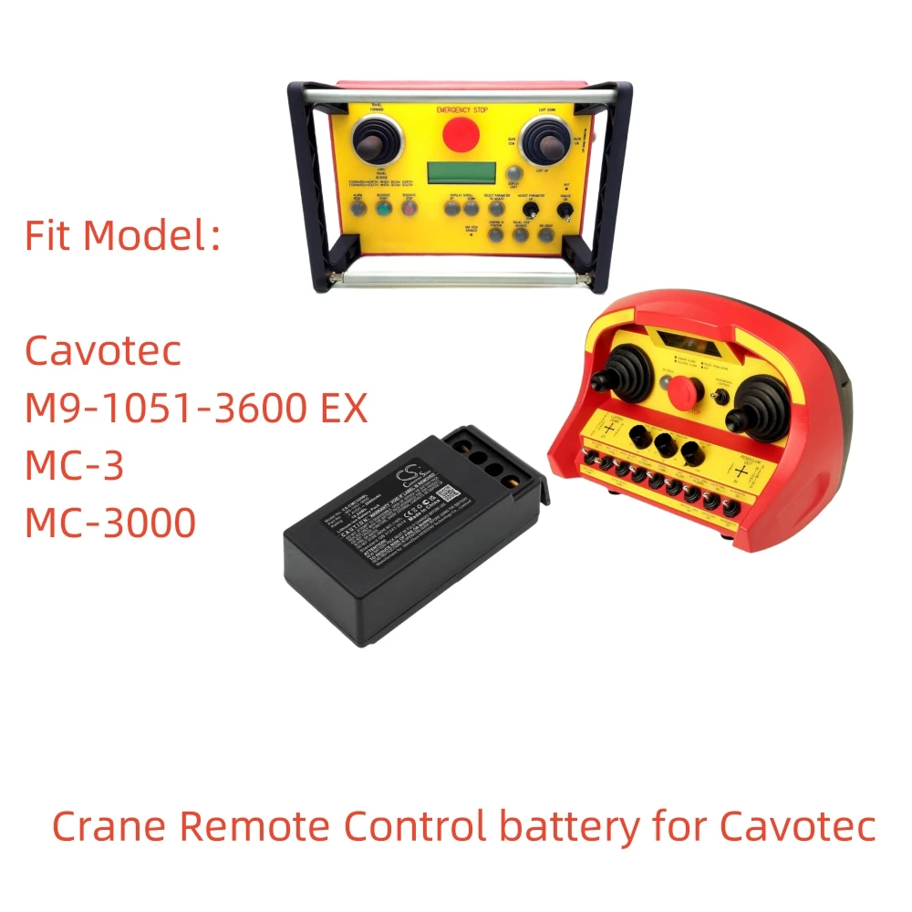 Li-ion Crane Remote Control battery for Cavotec,7.4v,2600mAh,M9-1051-3600 EX MC-3 MC-3000