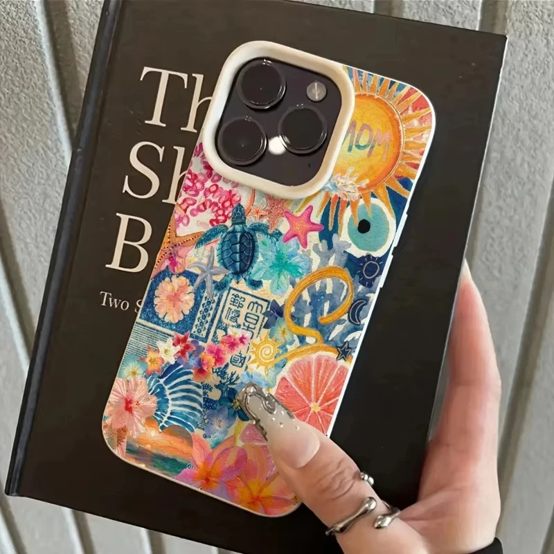 Vintage Floral Fruit Print Phone Case For Samsung S25 Ultra S26 S24 S23 Ultra A55 A07 A15 A16 A17 A06 A26 A56 A35 A36 A34 A54