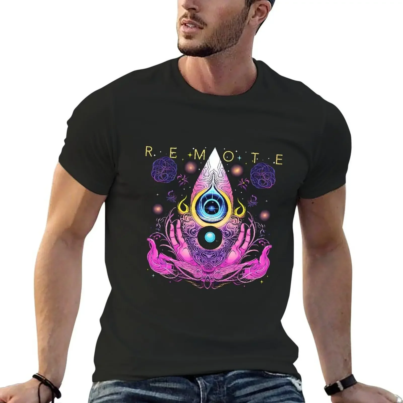 Remote Podcast Thumbnail T-Shirt shirts graphic street wear custom shirt Men's clothing