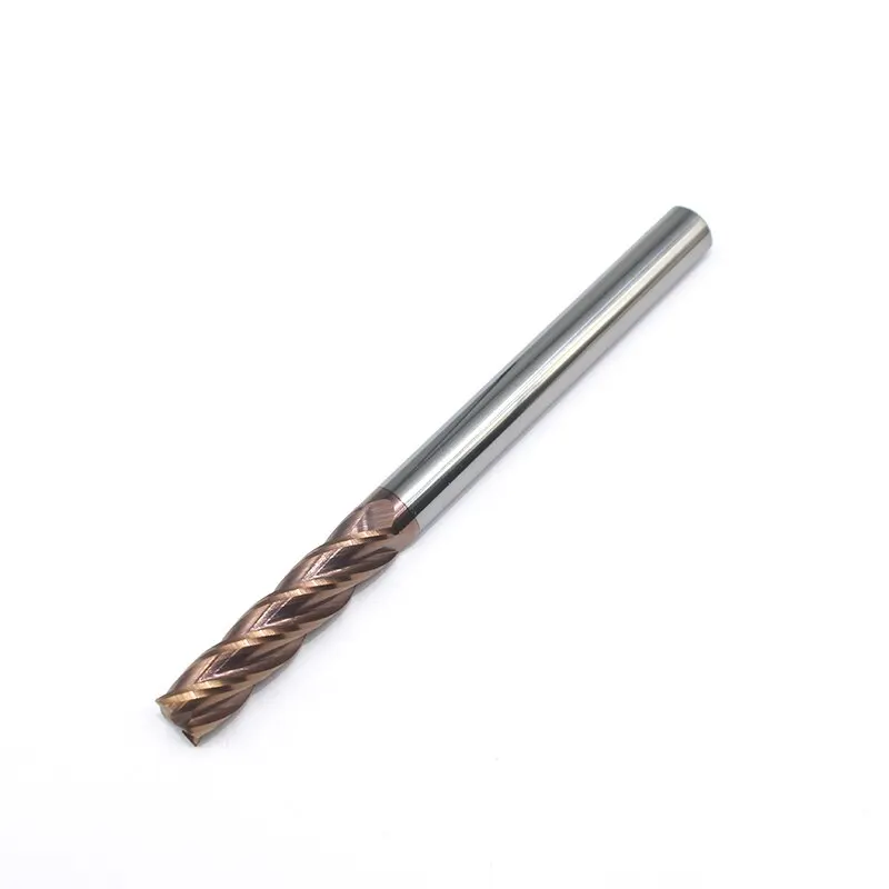 HRC55 Carbide 4 Flutes End Mill Milling Cutter Alloy Coating Tungsten Steel Endmills Cutting Tool CNC Machining