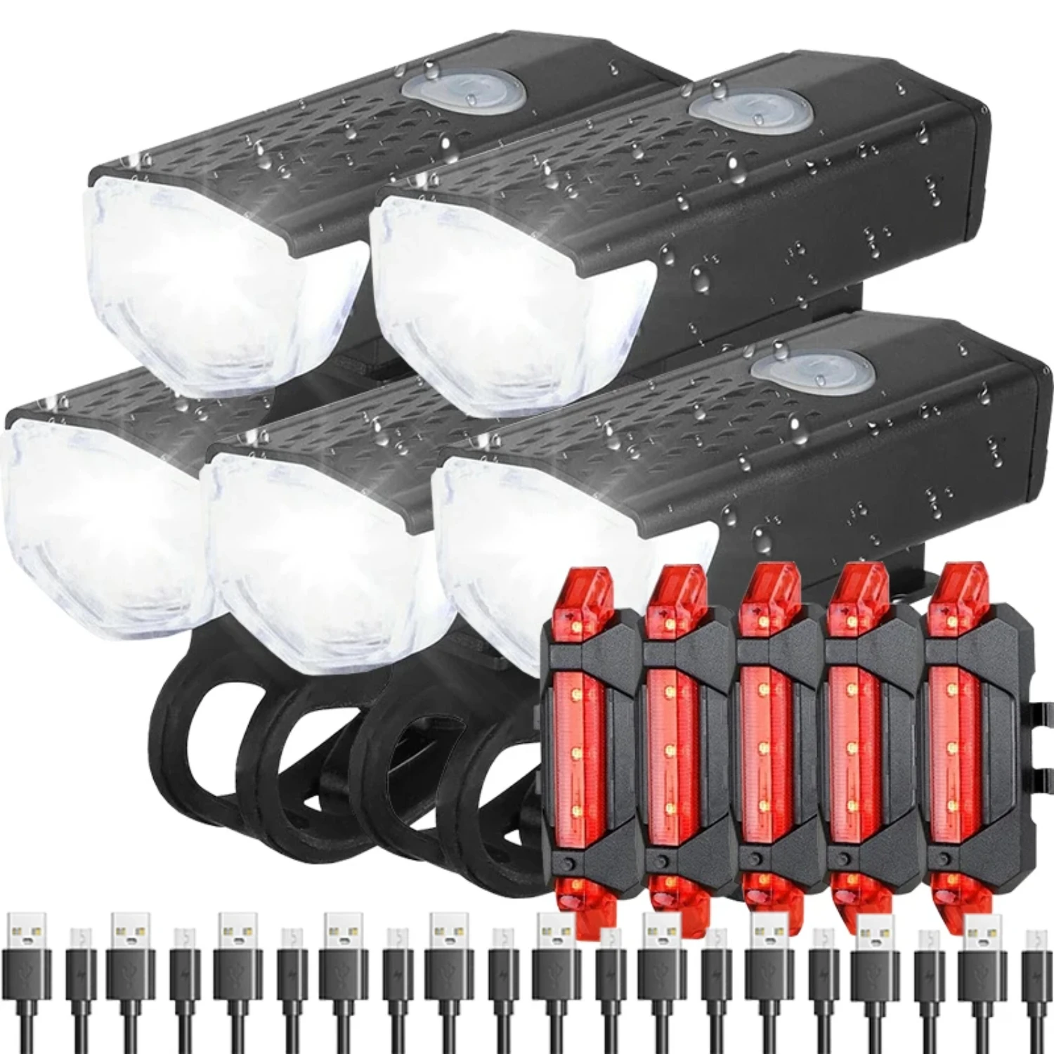 

Bike Light Bicycle Headlight Taillight Rechargeable Front and Rear Set MTB Bike Flashlight Cycling Lamp Bicycle Accessories Yoga
