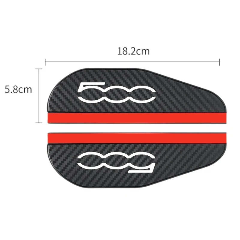 2Pcs Car Side Mirror Rain Guard Sun Shade for Fiat Stilo 500X 500L Bravo Tipo Punto Panda Anti-Scratch Auto Parts