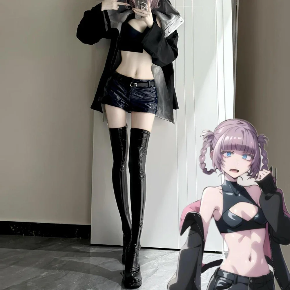 2025 Anime Yofukashi No Uta Nanakusa Nazuna Cosplay Costume Women Vampire Sexy Leather Short Stockings Uniform Halloween Clothes