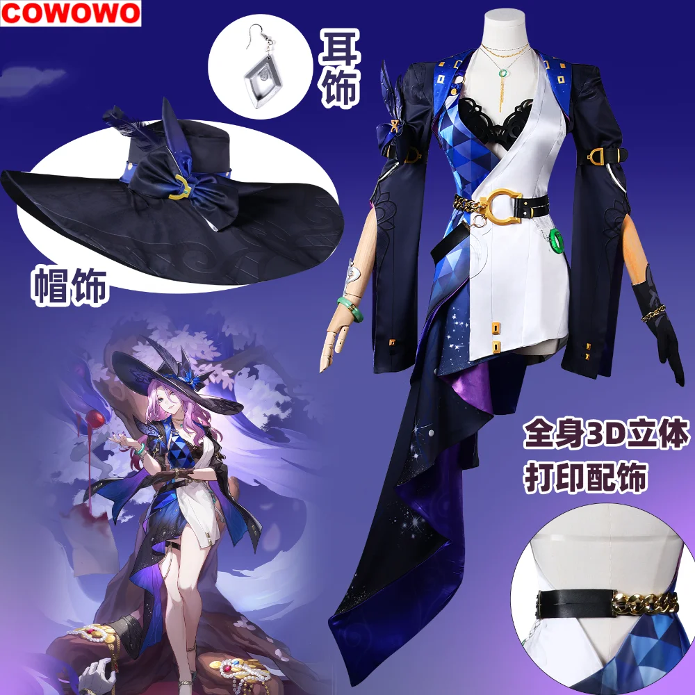 

COWOWO Honkai: Star Rail Jade Women Cosplay Costume Cos Game Anime Party Uniform Hallowen Play Role Clothes Clothing Dress