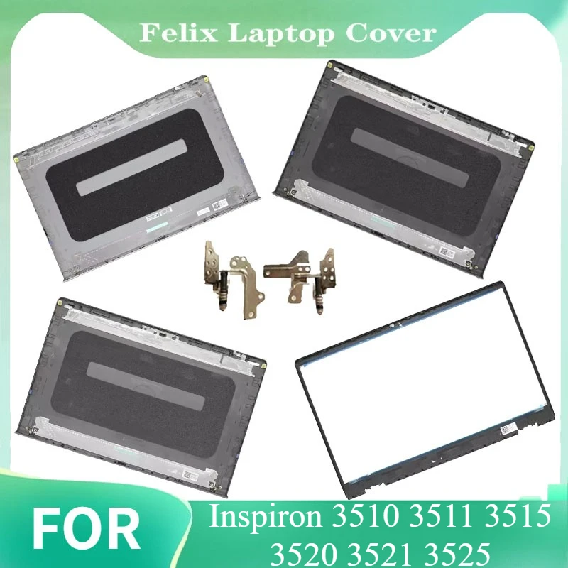 

For Inspiron 3510 3511 3515 3520 3521 3525 Replace the cover LCD Back Cover Front Frame Hinge Top Cover Silver gray black