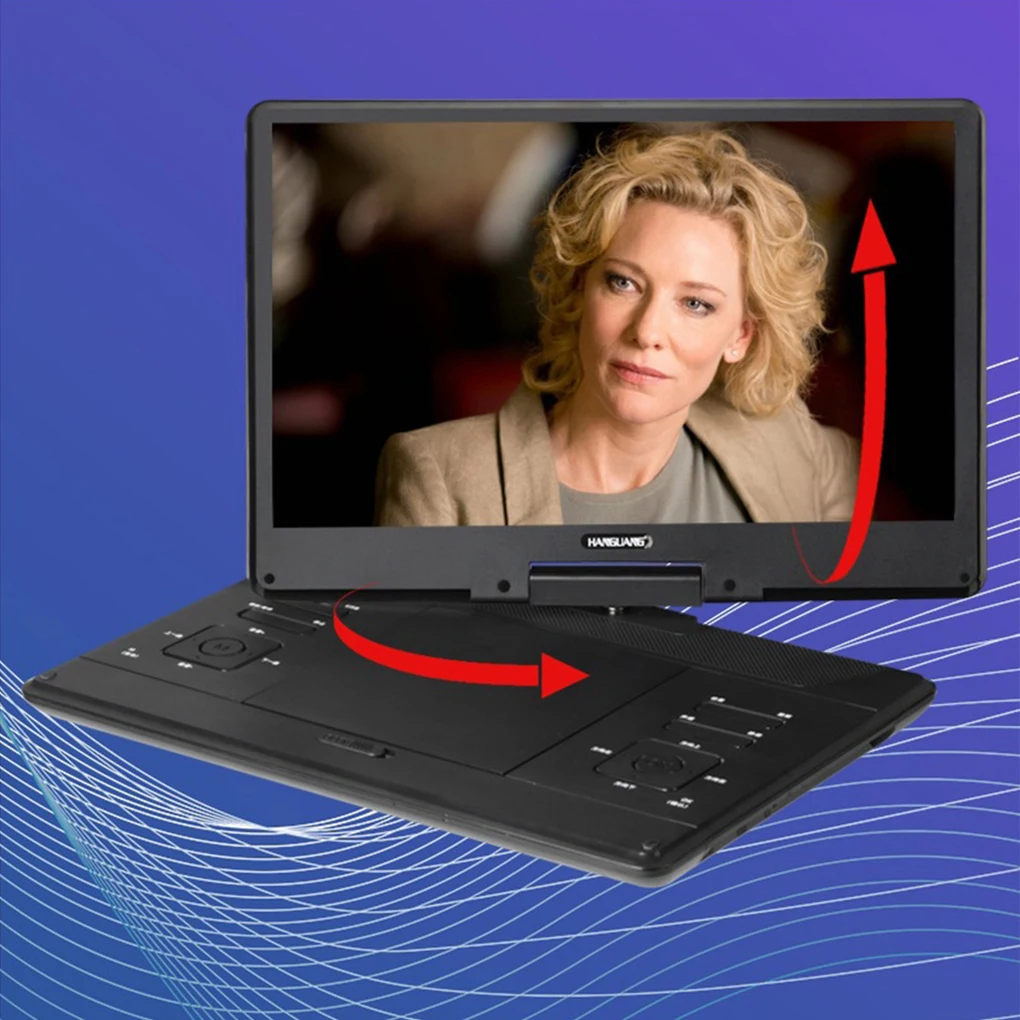 Lecteur DVD intelligent lecteur mobile Ultra haute définition téléphone portable Cast WiFi Internet prend en charge clé USB Rotation dans le sens des aiguilles d'une montre