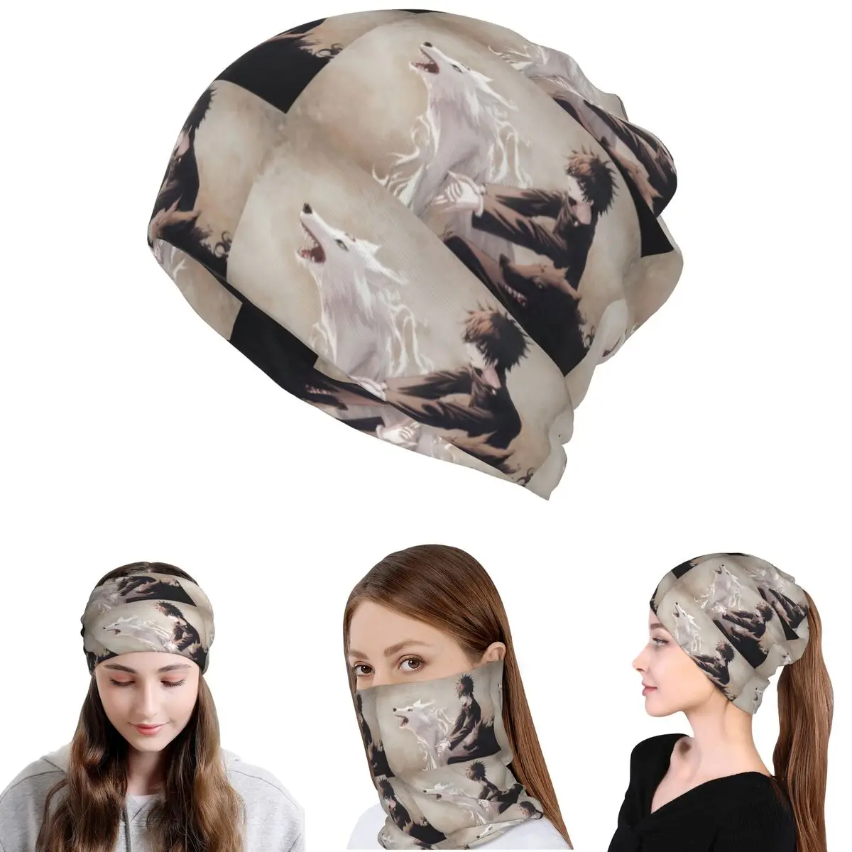 

Megumi Besto Friendo Jujutsu Kaisen Sukuna Anime Bandana Neck Cover Wrap Mask Scarf Multi-use Headwear Beanies Hat Unisex Adult