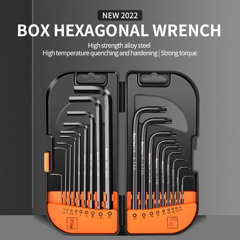 

Inner Hexagonal Wrench Screwdriver Sets Combination Boxed Universal Torque Long Metric With Sleeve Hand Tools Bicycle