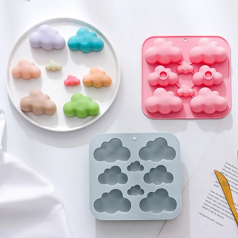 Multi Size Cloud Chocolate Silicone Mold Geometry Ice Cube Candy Biscuit Jelly Baking Mould Cake Decor Soap Candle Making Gifts