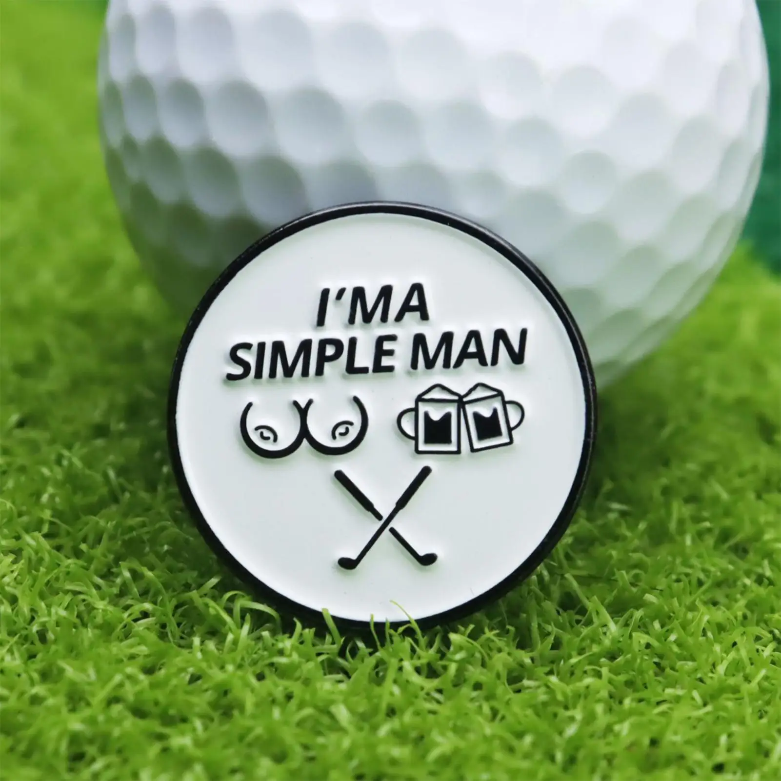 Magnetic Golf Hat Clip Ball Marker Metal Decorative Tool For Caps Visor, Driving Range, Course & Tournament Play