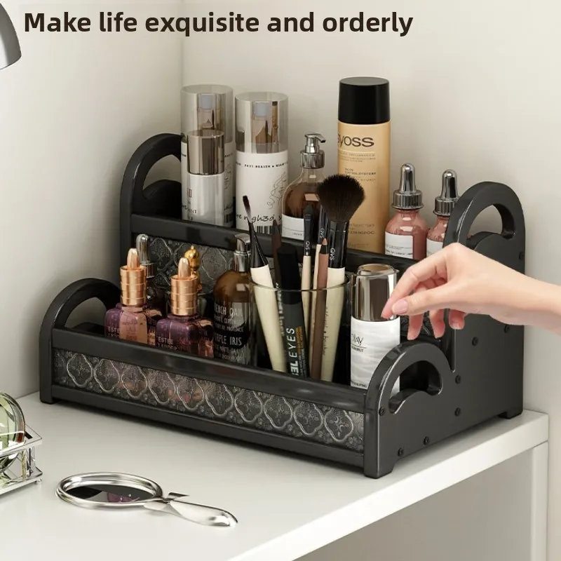 

Винтажная бамбуковая полка для хранения Moso, настольный органайзер большой емкости, открытая прочная витрина для дома, стеллаж для хранения косметики