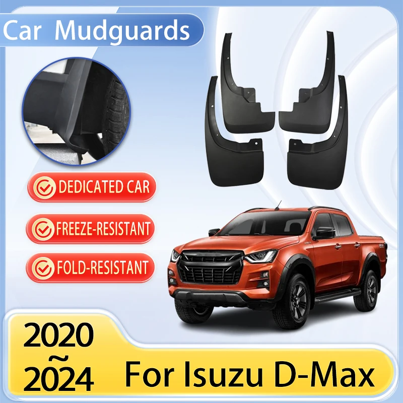 

Car Mudguards Parts For Isuzu D Max 2021 Accessories 2020~2024 Antifreeze Mudflaps Tool Splash Fender Flare Cover Guard Auto Mud
