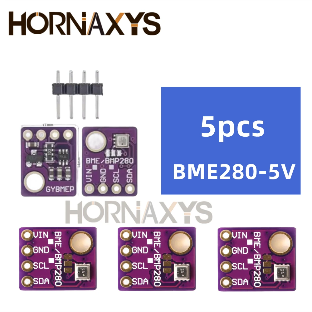 5pcs/10pcs/BME280 5V 3.3V Digital Sensor Temperature Humidity Barometric Pressure Sensor Module I2C SPI 1.8-5V