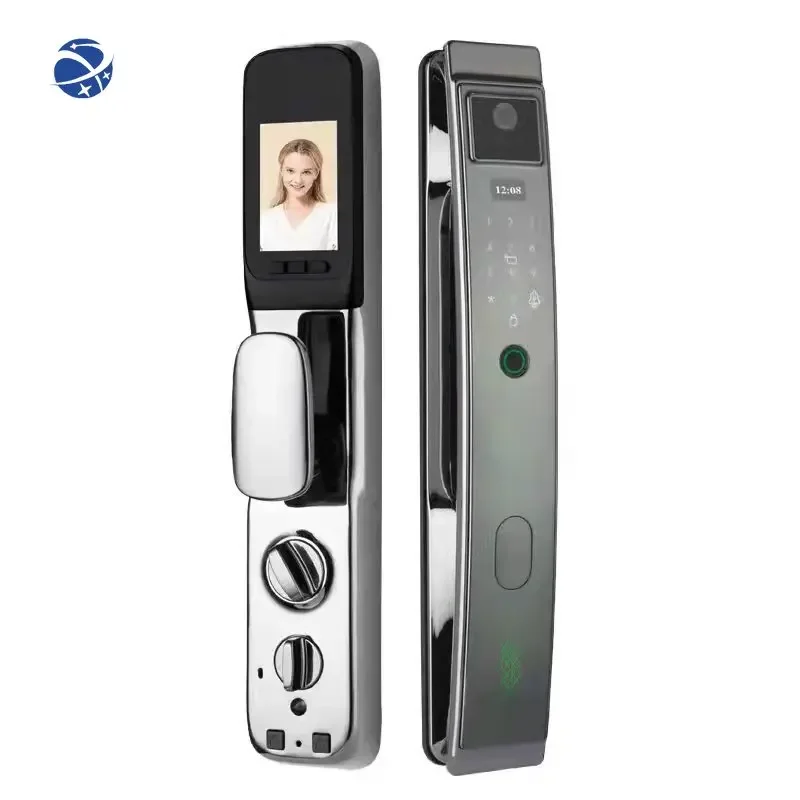 Smart Lock Use and Home Memory Card Smart Glass Door Aluminium Mechanical Keys TTLOCK Wireless Fingerprint Lock for Glass Doors