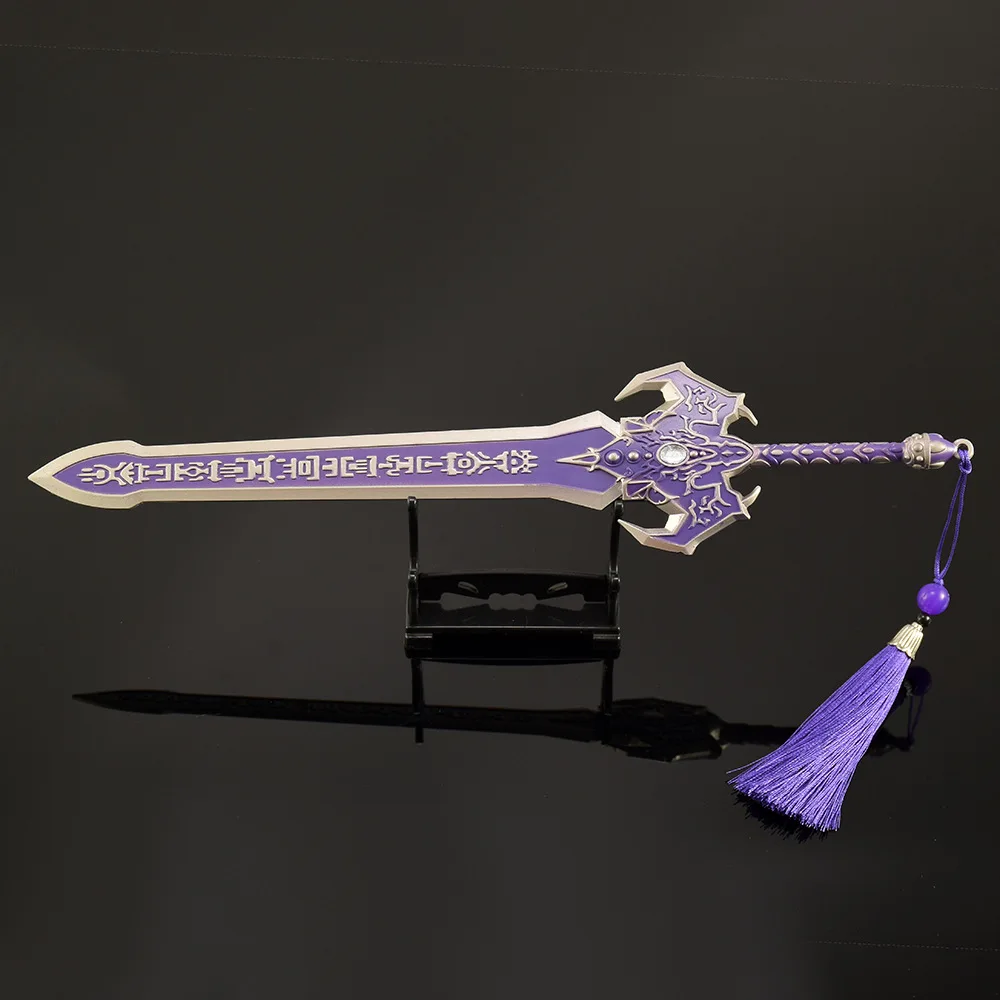 ดาบจิงเทียน 30 ซม./11.81 นิ้ว ของเล่นดาบจากเกม ของสะสม ของตกแต่ง งานโลหะ ของเล่นคอสเพลย์ ของขวัญสำหรับเด็กผู้ชาย