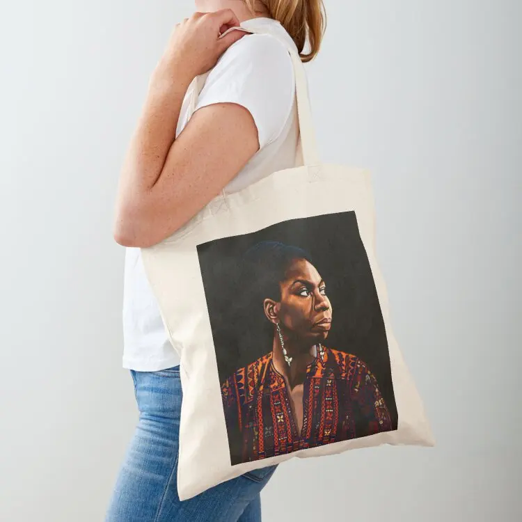 

Nina Simone Painting Tote Bag shopping bag logo Handbags cloth bag woman Gift