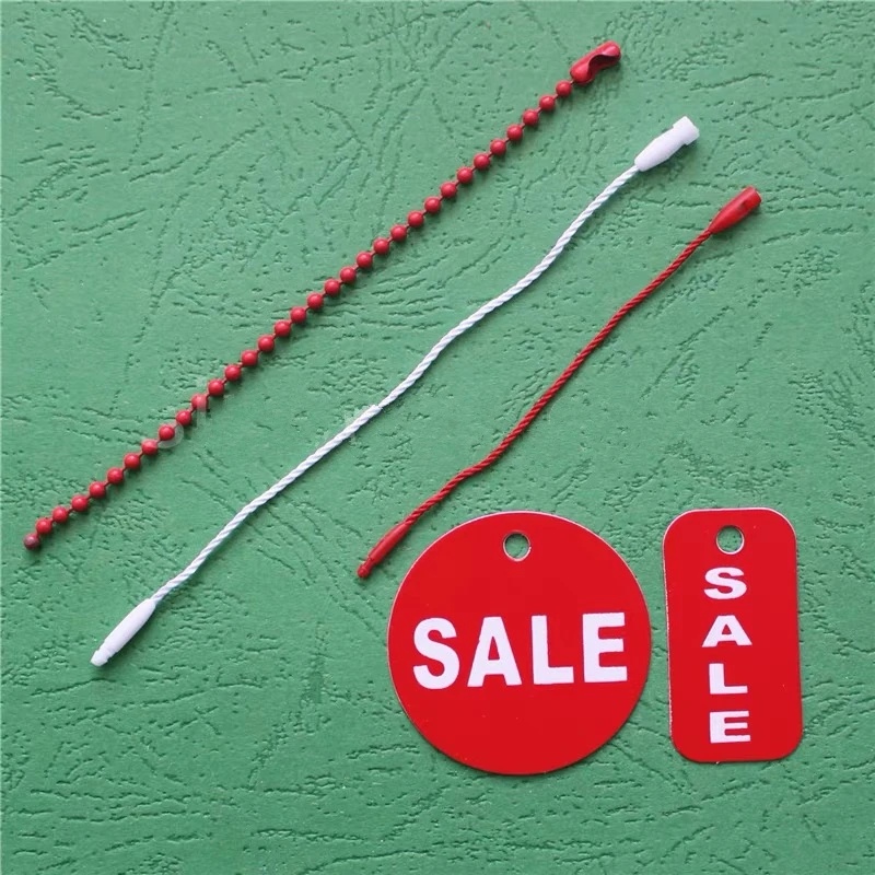 50pcs Round PVC Sale Tags, Reusable Plastic Discount Price Tag Shoes Hangtag Kid Dress Clothes Bag Label Sign Card String Ticket
