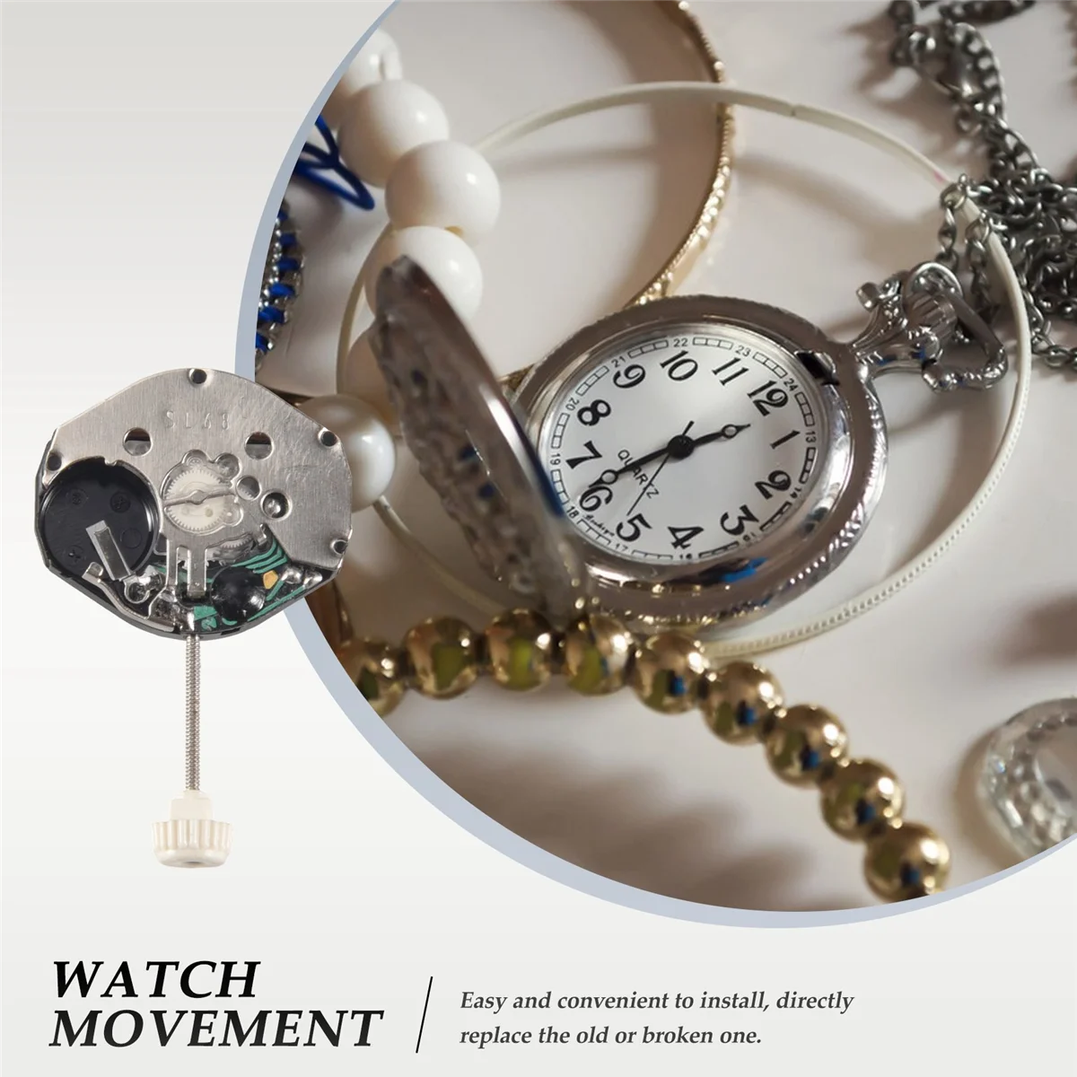 ¡Ventas! Reemplazo de movimiento de reloj de cuarzo SL68, herramienta de reparación de relojero, accesorio, piezas de reloj de alta calidad, 5 uds.