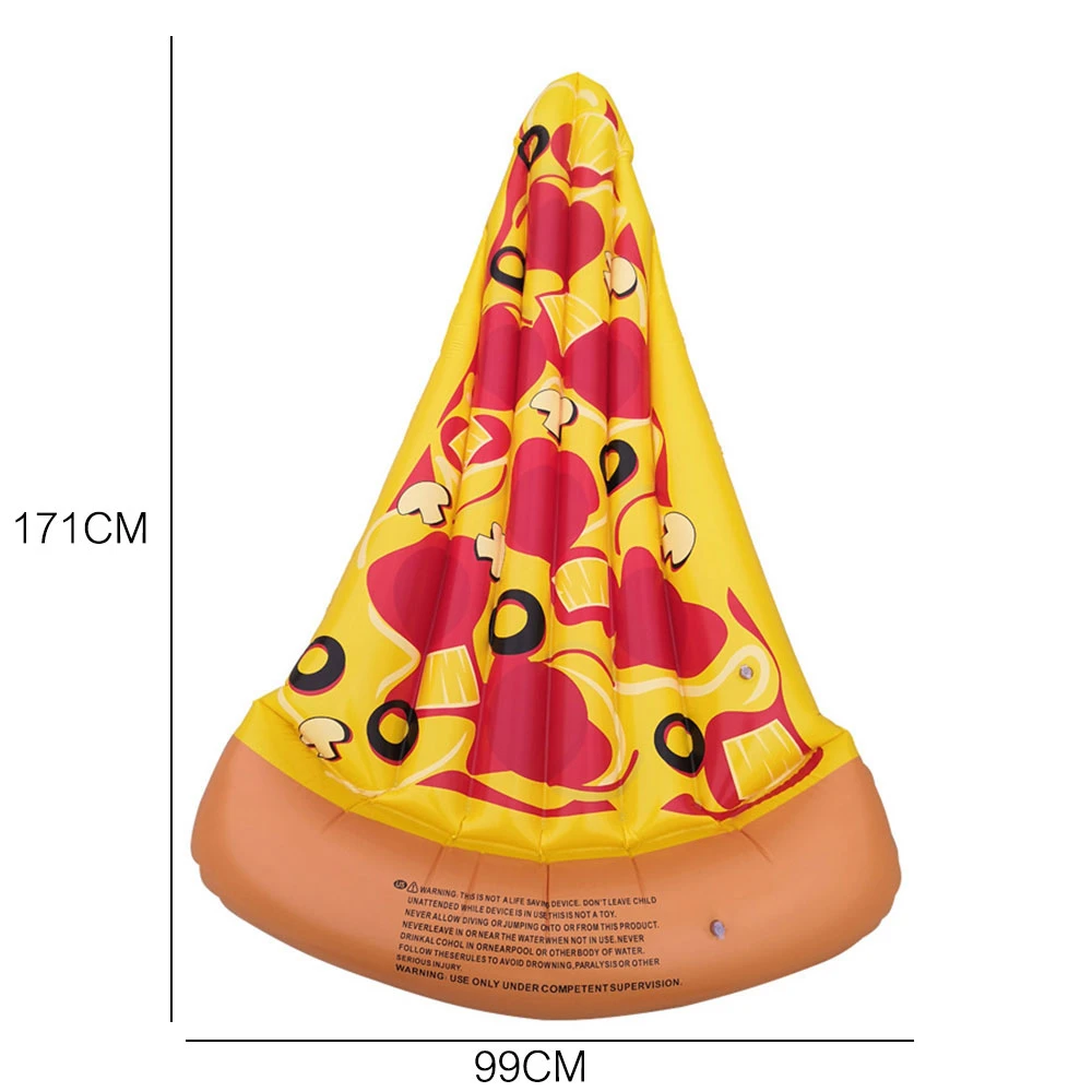 PVC 플로팅 로우 과일 피자 아이스크림 수영장 장난감, 팽창식 수영 링, 해변 물 침대, 성인 보호