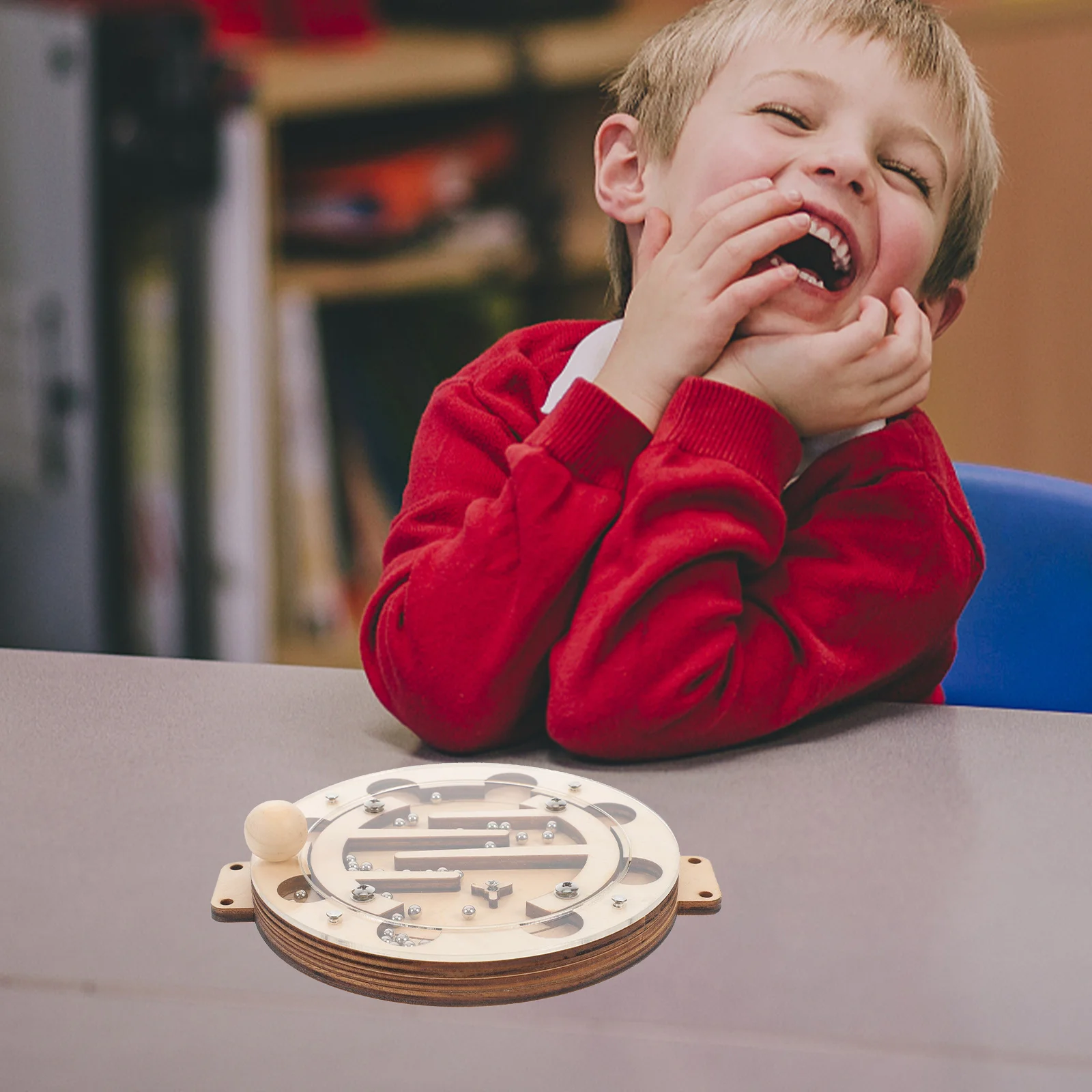 Jeu de labyrinthe en bois avec billes roulantes, activité éducative d'apprentissage précoce pour enfants, développement cognitif fin