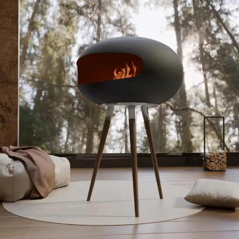 

【Модный】Высококачественный железный настольный портативный камин на этаноле с порошковым покрытием, настраиваемый бренд, модель J