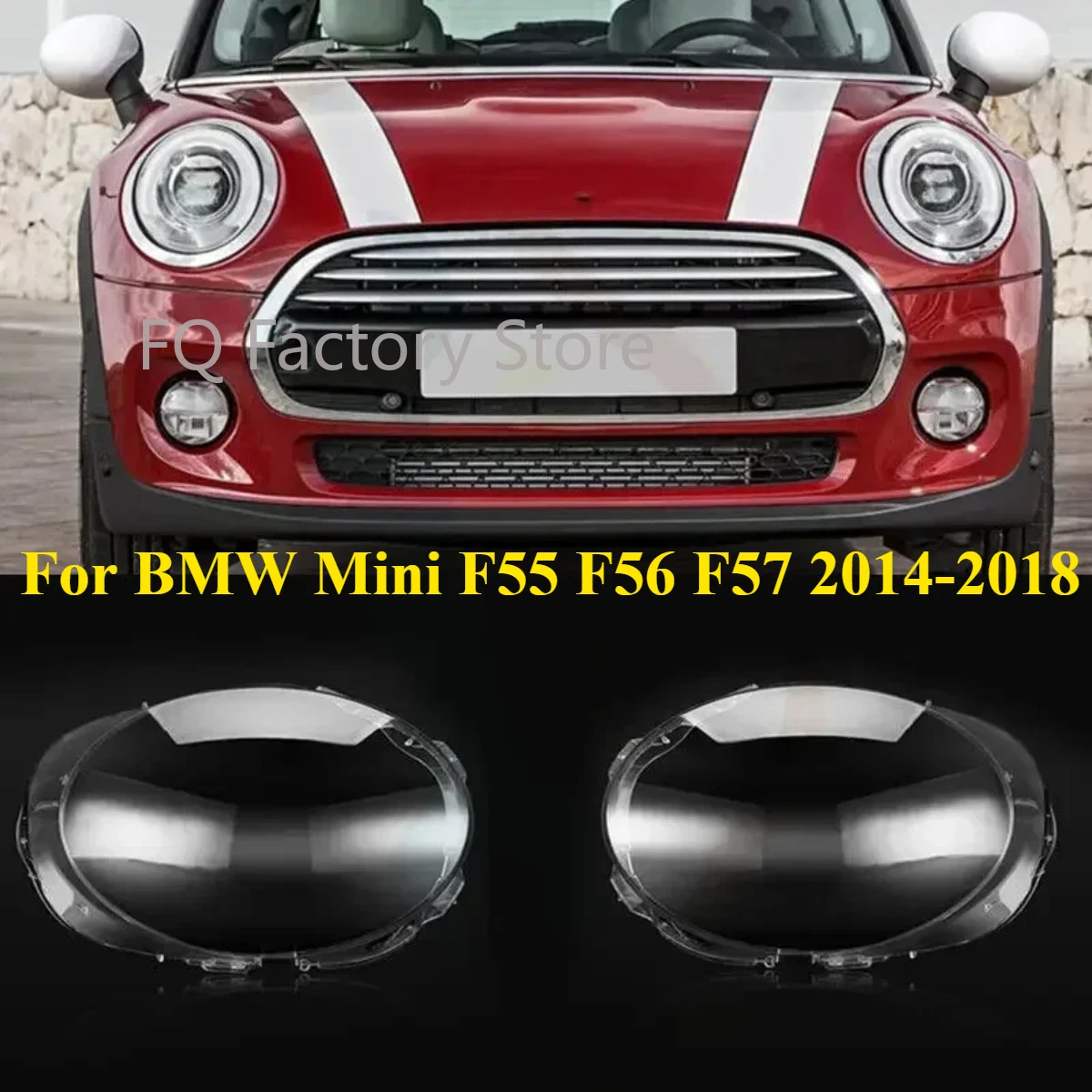 Left/Right Car Headlight Lens Cover For BMW Mini F55 F56 F57 2014 2015 2016 2017 2018 Transparent Lampshade Clear Headlamp Shell