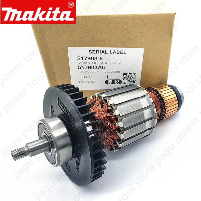 

AC220-240V Rotor Anchor Armature for MAKITA UC3051A UC3551A UC4051A UC4551A 518167-5 517903-6