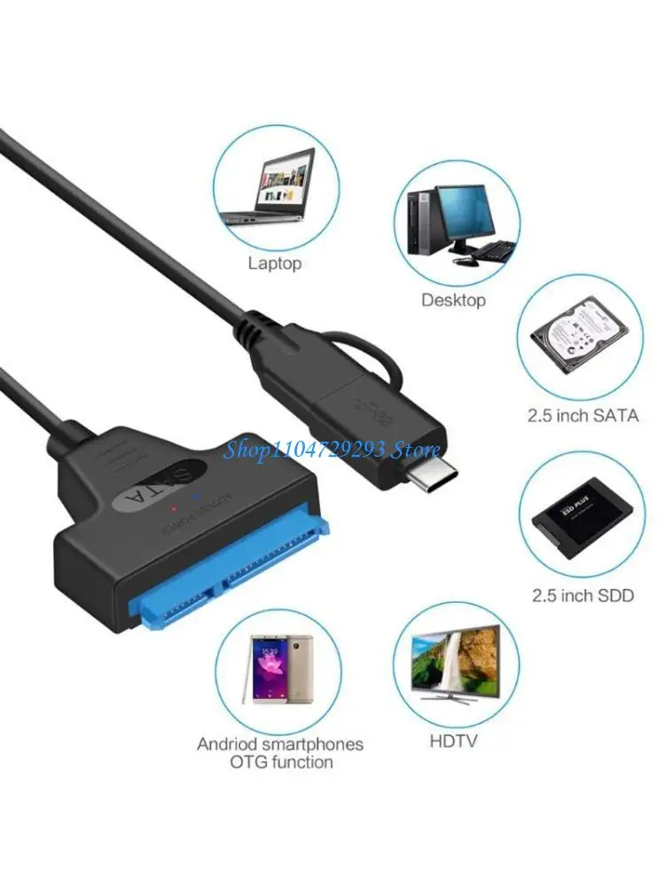 Y2GD USB 2.0 SATA3 Cable To USB Adapter Up To 6 Gbps Support 2.5 Inch External HDD SSD Hard Drive III Cable