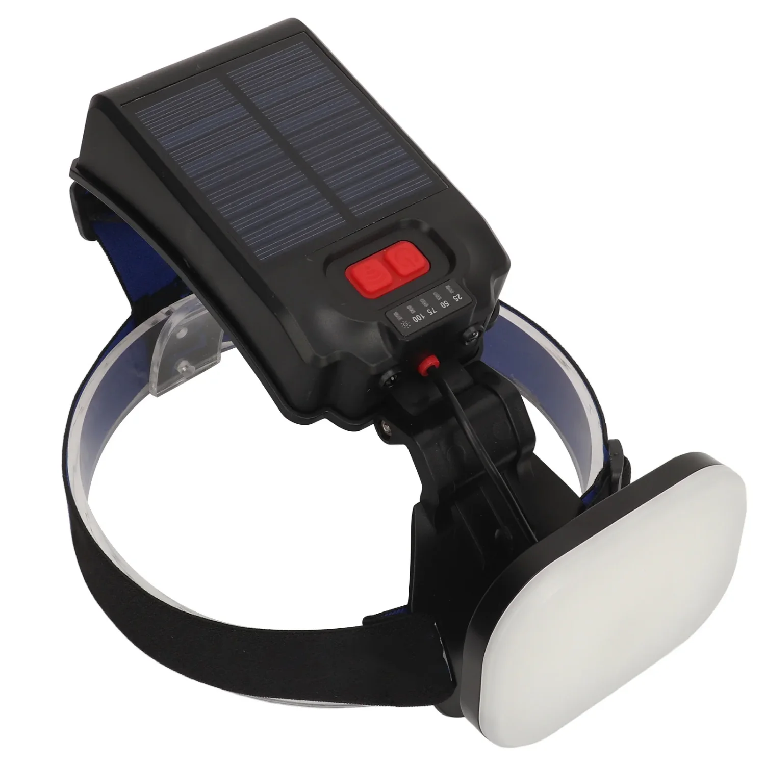 90 Degrees Adjustable Fishing Headlamp IPX4 Waterproof USB Solar Powered 1200LM Ultra Bright  3 Lighting Modes Sensor Fishing