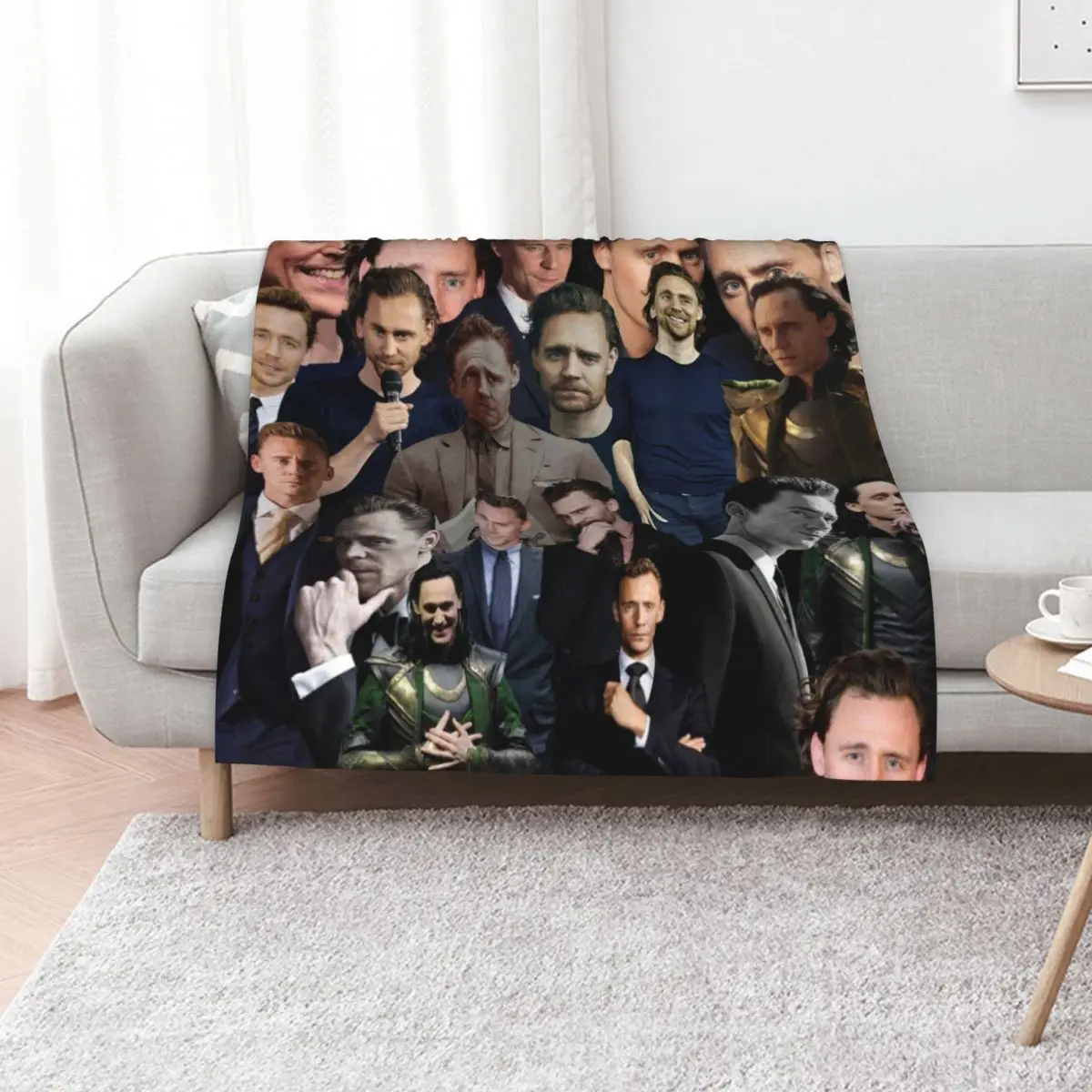 tom hiddleston collage Throw Blanket Warm Giant Sofa Luxury Throw Furry Summer Soft Big Blankets