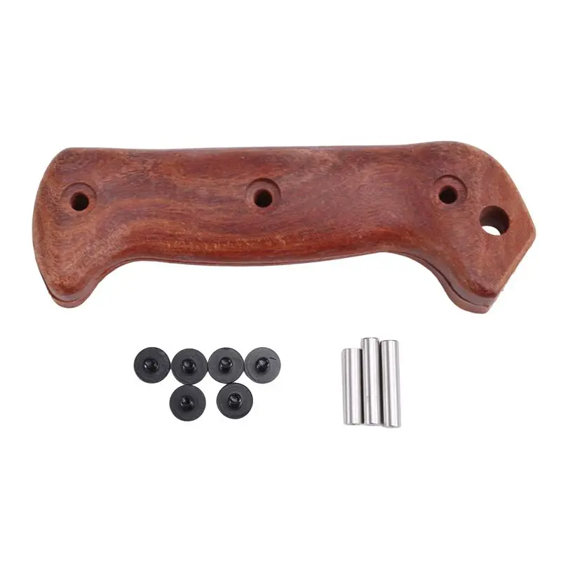 XSXS-1 Pair Natural Solid Wood For Bk2 Knife Handle Modification Parts With Screw Handle Grips DIY Accessories Bloodwood