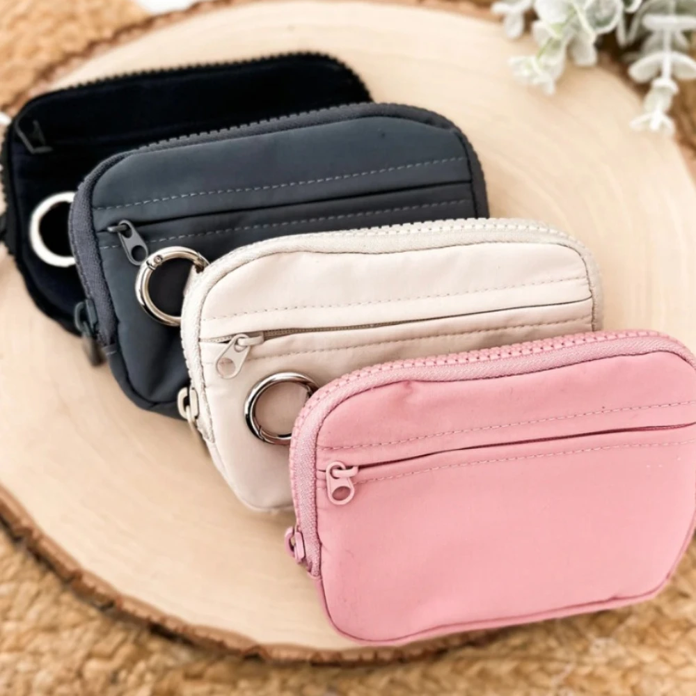 Vegan Nylon Small Clutch Purse Women Simple Versatile Multi-function Card Bag Female Casual Waterproof Keychain Coin Wallet