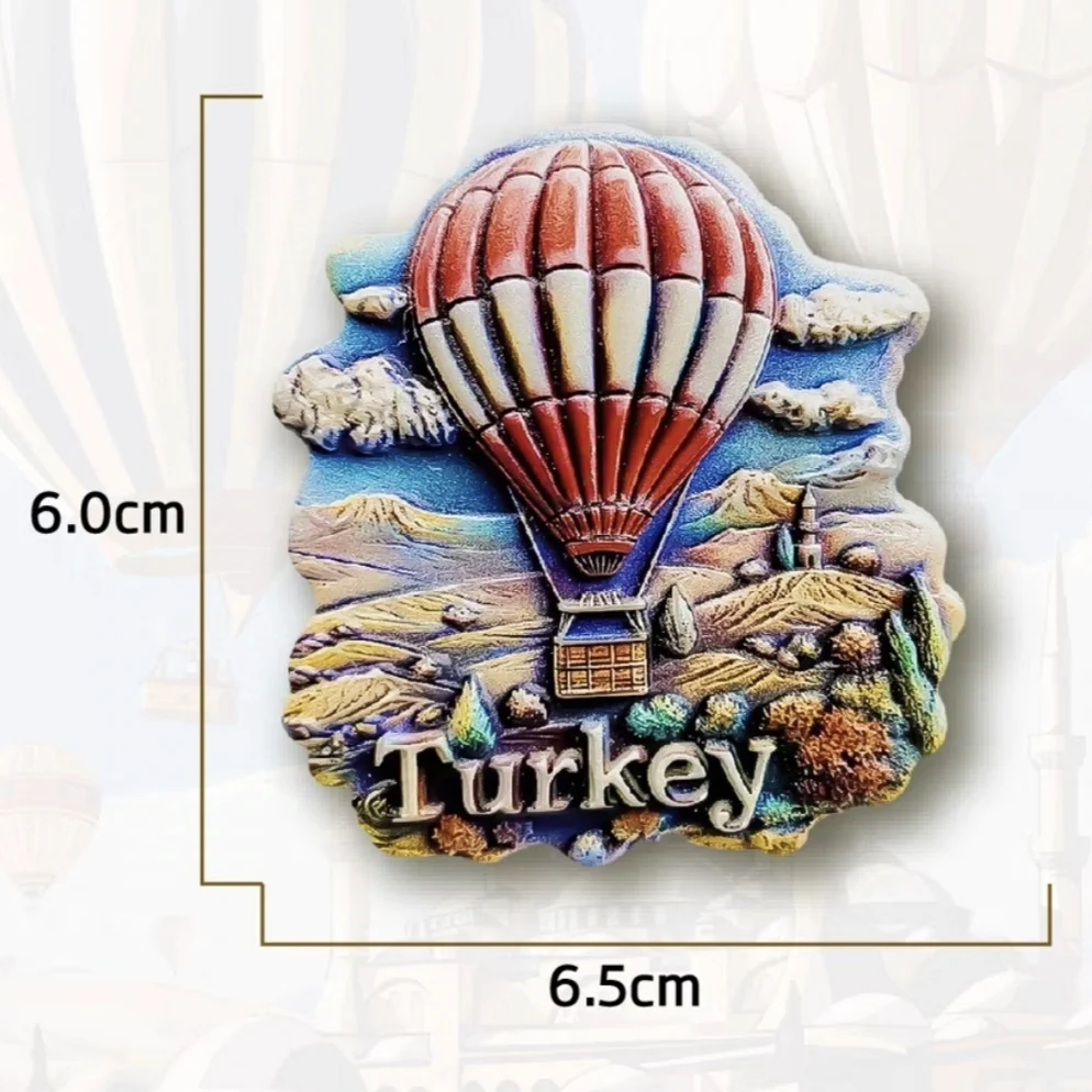 Europe Asia Turkey Resin 3D Fridge Magnets Tourism Souvenir Refrigerator Sticker Handicraft Gift Decoration