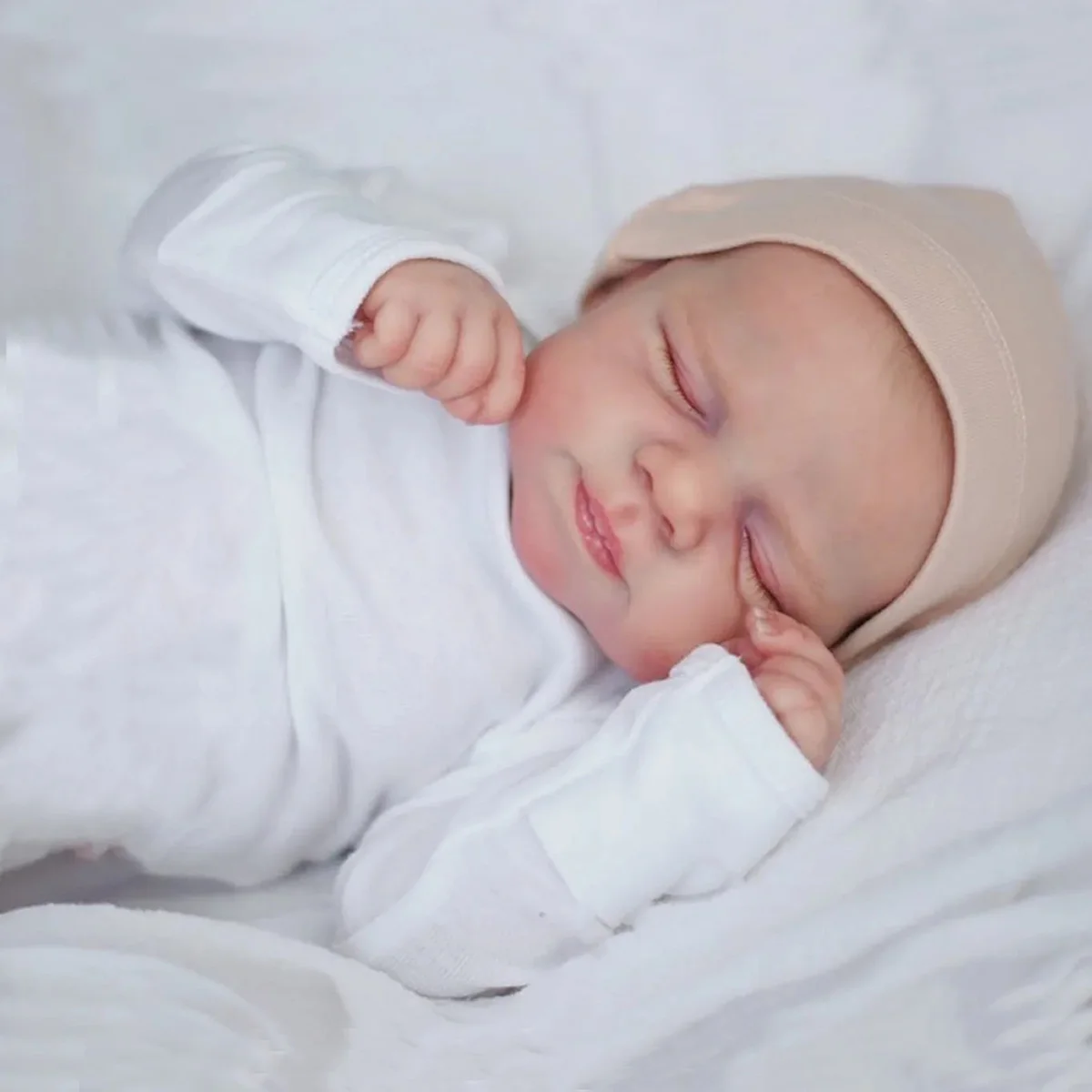 

Risbecko 19-дюймовая уже окрашенная готовая кукла реборн-ручная работа Reborn Preemie Baby, игрушка для новорожденных, подарок, куклы для девочек
