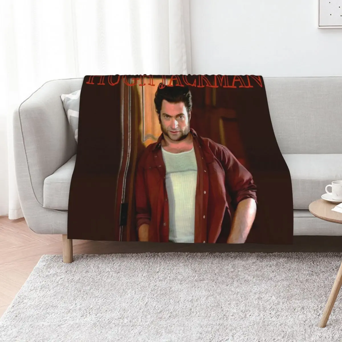 Hugh jackman Throw Blanket Hairys Sofas manga cosplay anime Giant Sofa Blankets Sofas Of Decoration Blankets
