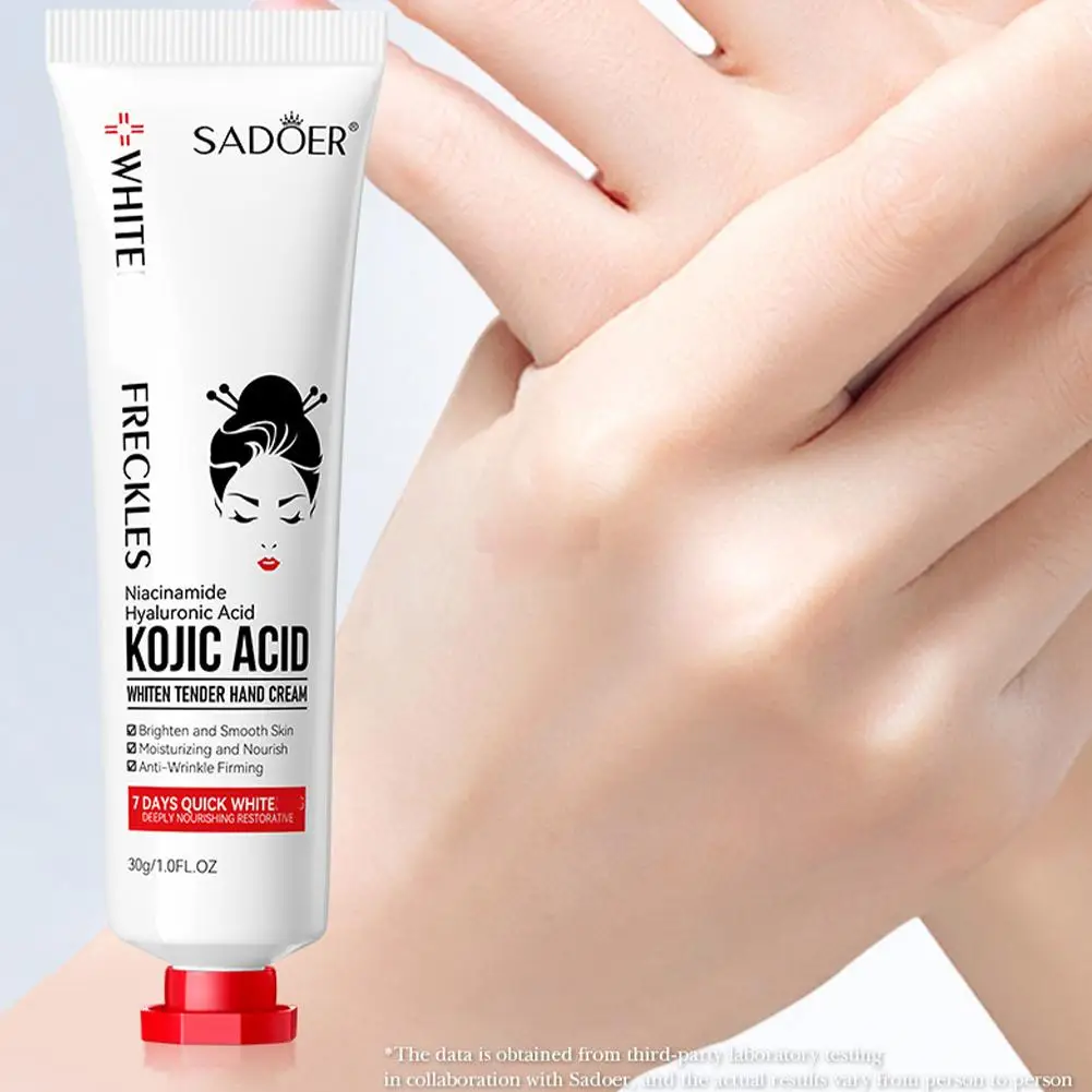 Kojic Acid Fade Dull Hand Cream Body Fast Smooth Nourish Lightening Moisturizing Skin Care Skin Korean Black Brightening Cr V9C3