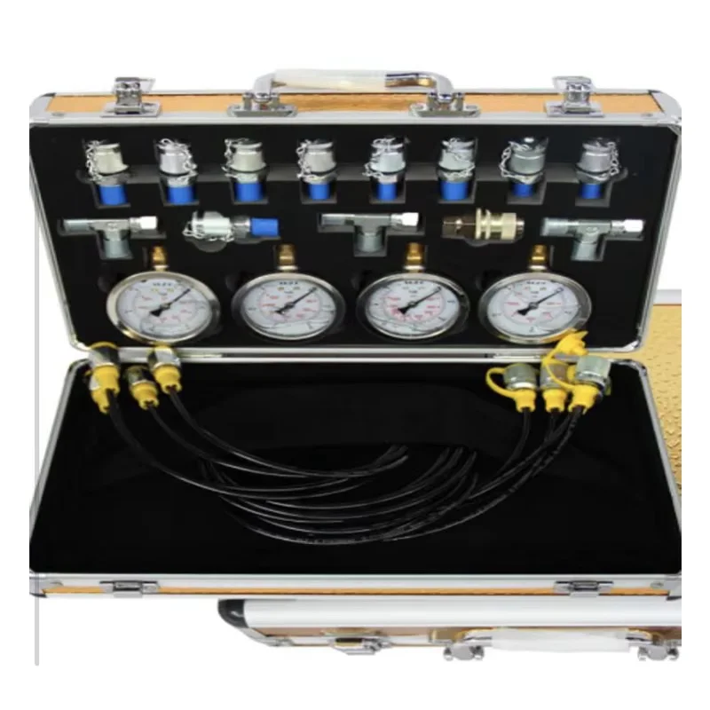16 Joints Hydraulic Pressure Gauge Test Kit Professional Hydraulic Tool Box