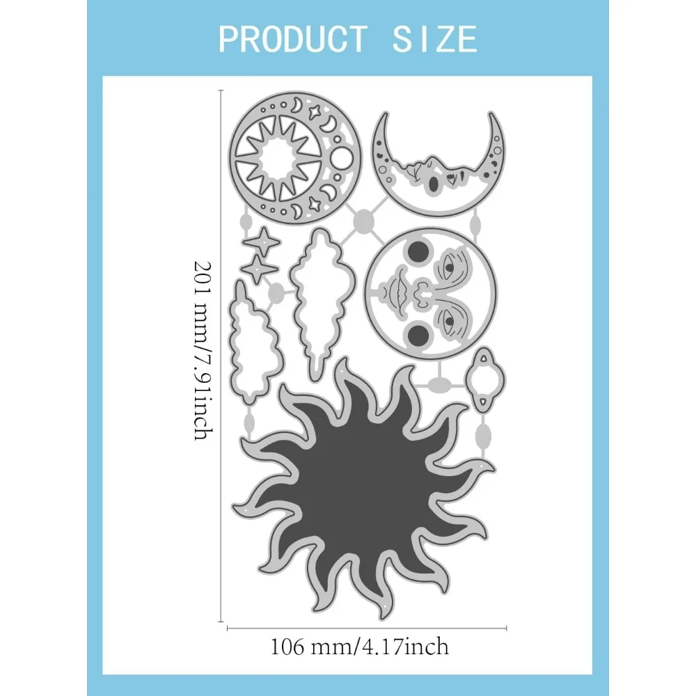 1Pc Sun Cut Stirbt Sonne Thema Carbon Stahl Schneiden Stirbt Schablonen Scrapbooking Vorlage für DIY Scrapbooking Fotoalbum Dekorative