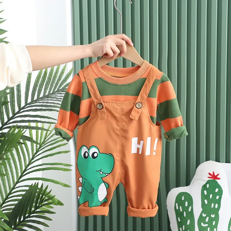 

Новая весенне-осенняя детская одежда, костюм, детская футболка с длинными рукавами с героями мультфильмов для мальчиков, комбинезоны, 2 шт./компл., костюм для младенцев, детские спортивные костюмы